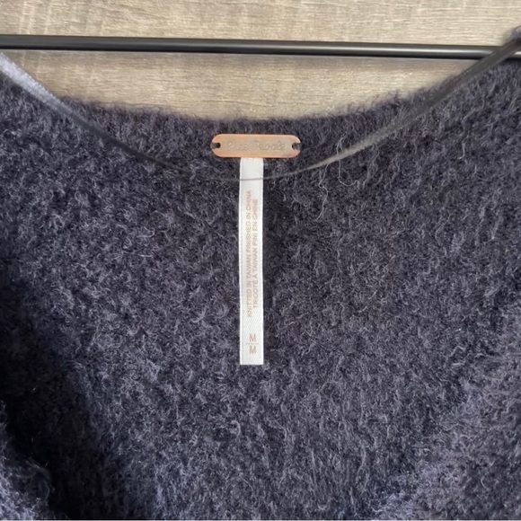 Free People Princess V-Neck Sweater in Black Medium - Picture 6 of 8